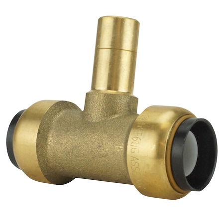 Apollo 1/2 in. Brass Push-To-Connect x 1/2 in. Brass Push-To-Connect x 1/2 in. CTS Street Outlet Tee FSBT12STR